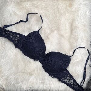 Marylin Monroe Padded Sexy Push Up Bra 36C Navy